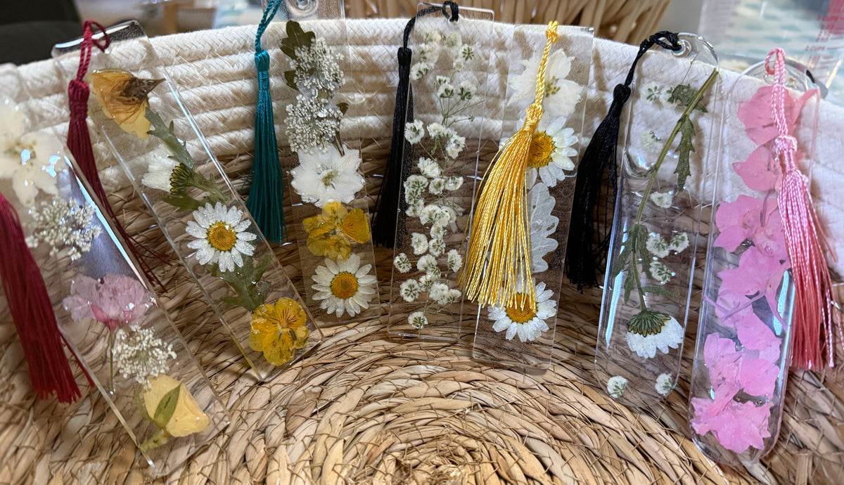 Resin Floral Bookmark