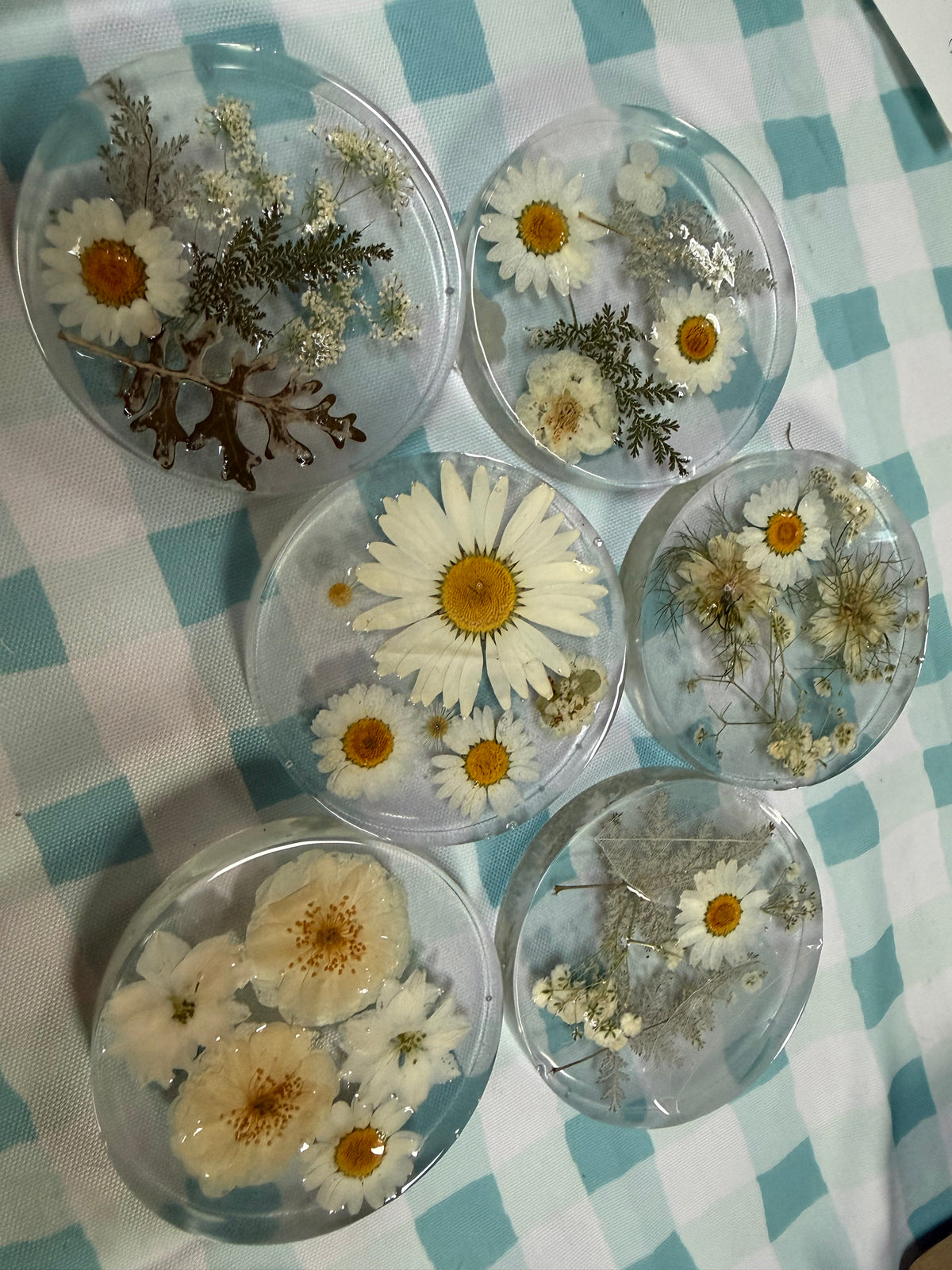 Resin Floral Coaster