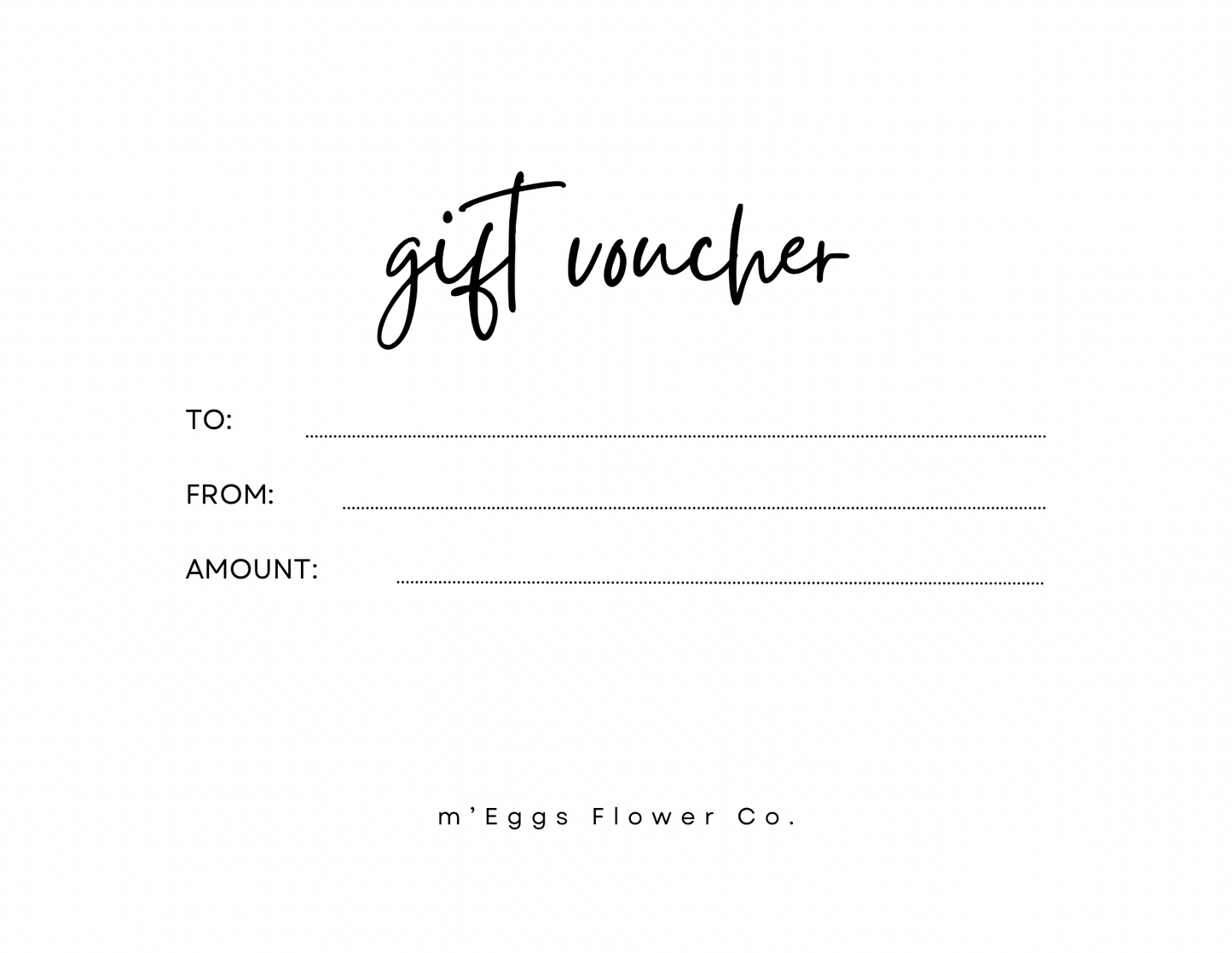 m'Eggs Flower Co. Gift Card